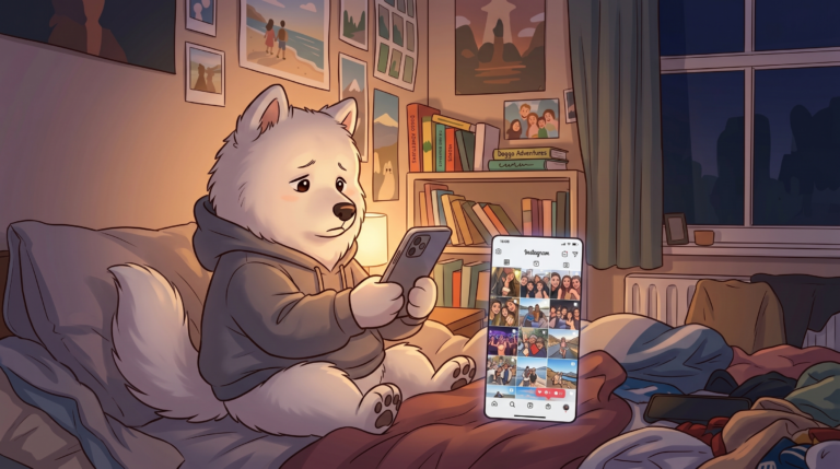sns보는 사모예드